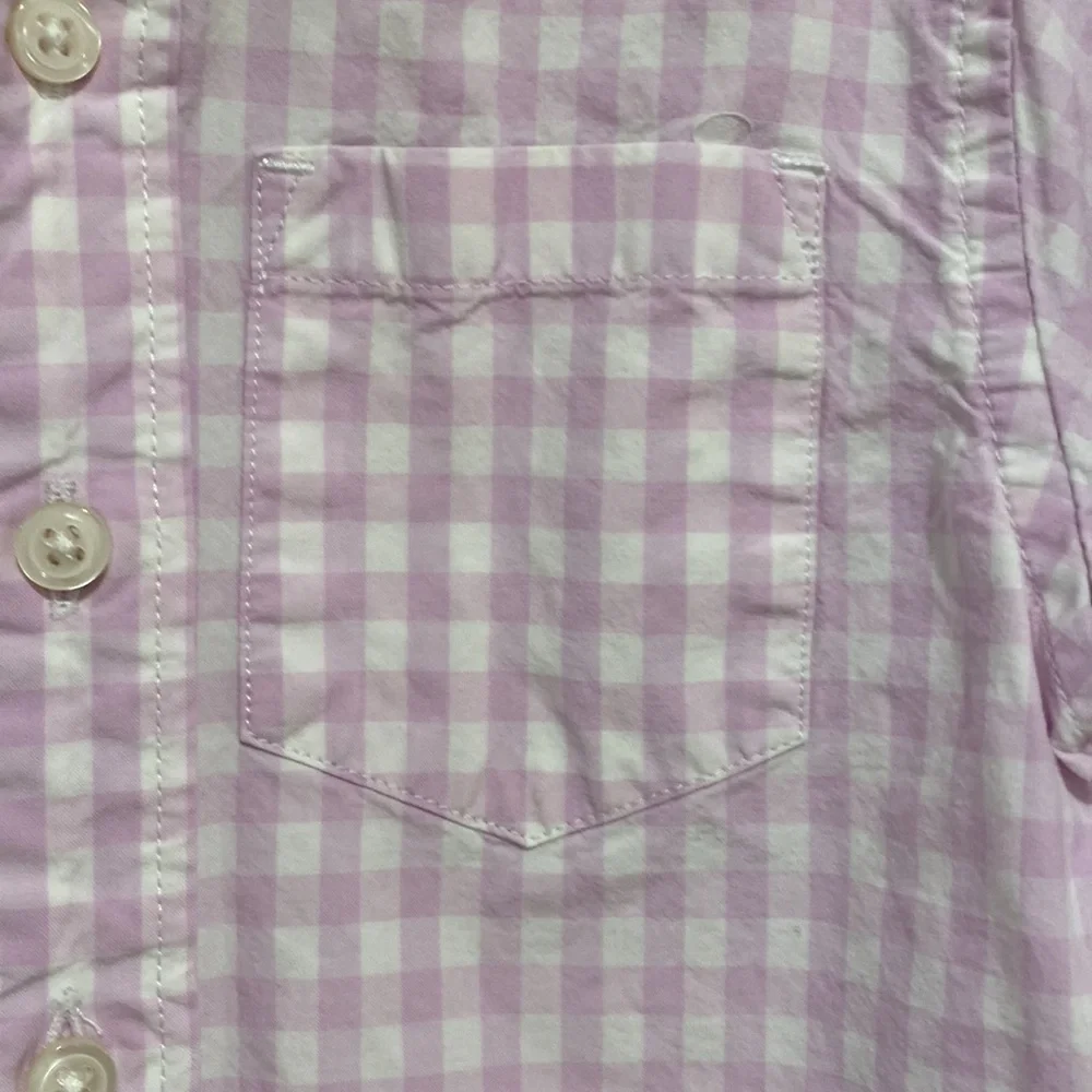 Crewcuts size 2 boys lavender and white gingham Buttondown